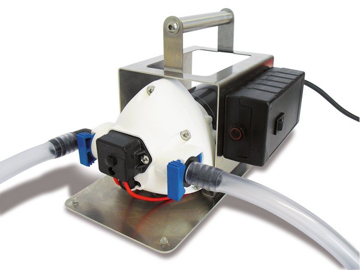 Robuste Absaugpumpe mit Edelstahlgehäuse 24 V/DC Robuste Absaugpumpe mit Edelstahlgehäuse 24 V/DC