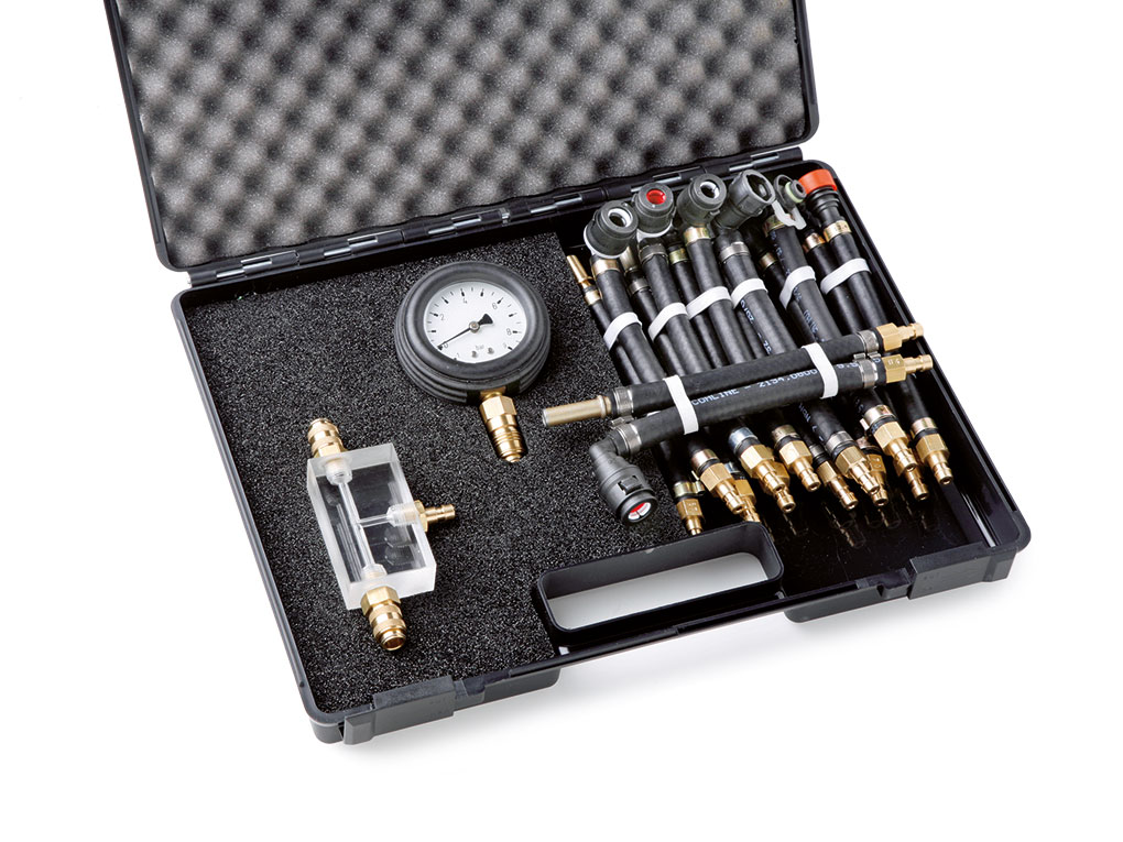 Kraftstoff Systemdruck-Prüfgerät mit analoger Druck- und Vakuumanzeige Kraftstoff Systemdruck-Prüfgerät mit analoger Druck- und Vakuumanzeige