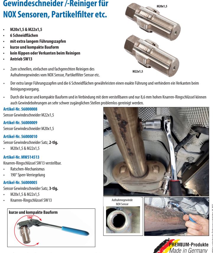 Sensor Gewindeschneider (NOX 3 tlg.)