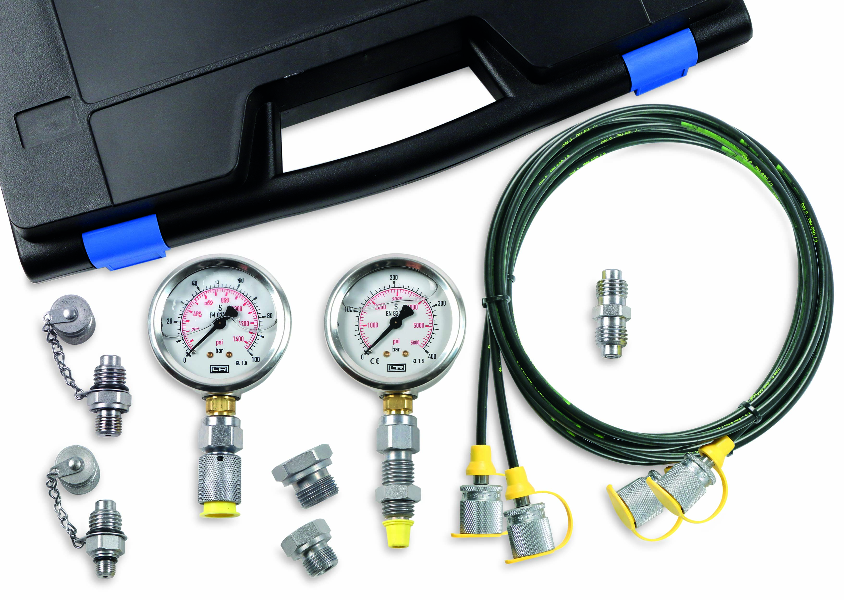 Hydraulik-Prüfkoffer analog 2 Manometer Hydraulik-Prüfkoffer analog 2 Manometer